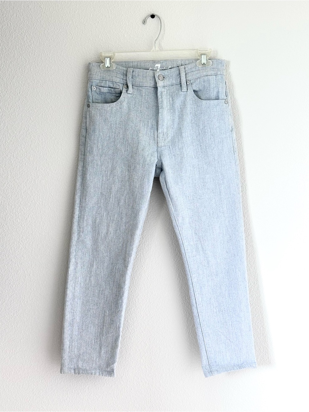 7 For All Mankind Men's Light Gray Adrien Jeans Size 28